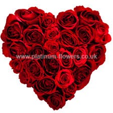Valentines Day Heart In Red Roses