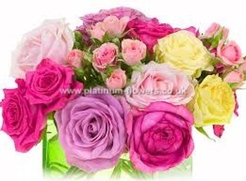 Bouquet Of Mixed Valentines Day Roses