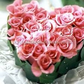 Valentines Heart In Pink Roses