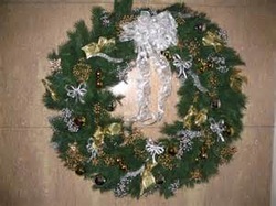 Christmas Wreath Poinsettias